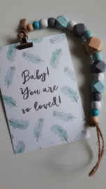 Baby, you are Loved met kralenhanger jongen