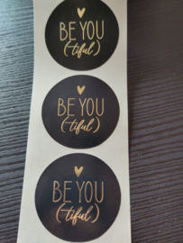 Sluitsticker 'BE YOU (tiful)'