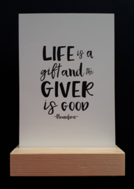 Kaart - Life is a gift and the giver is good