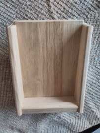 Staande eikenhouten houder  voor de 52 bijbelkaarten (kaarten excl)