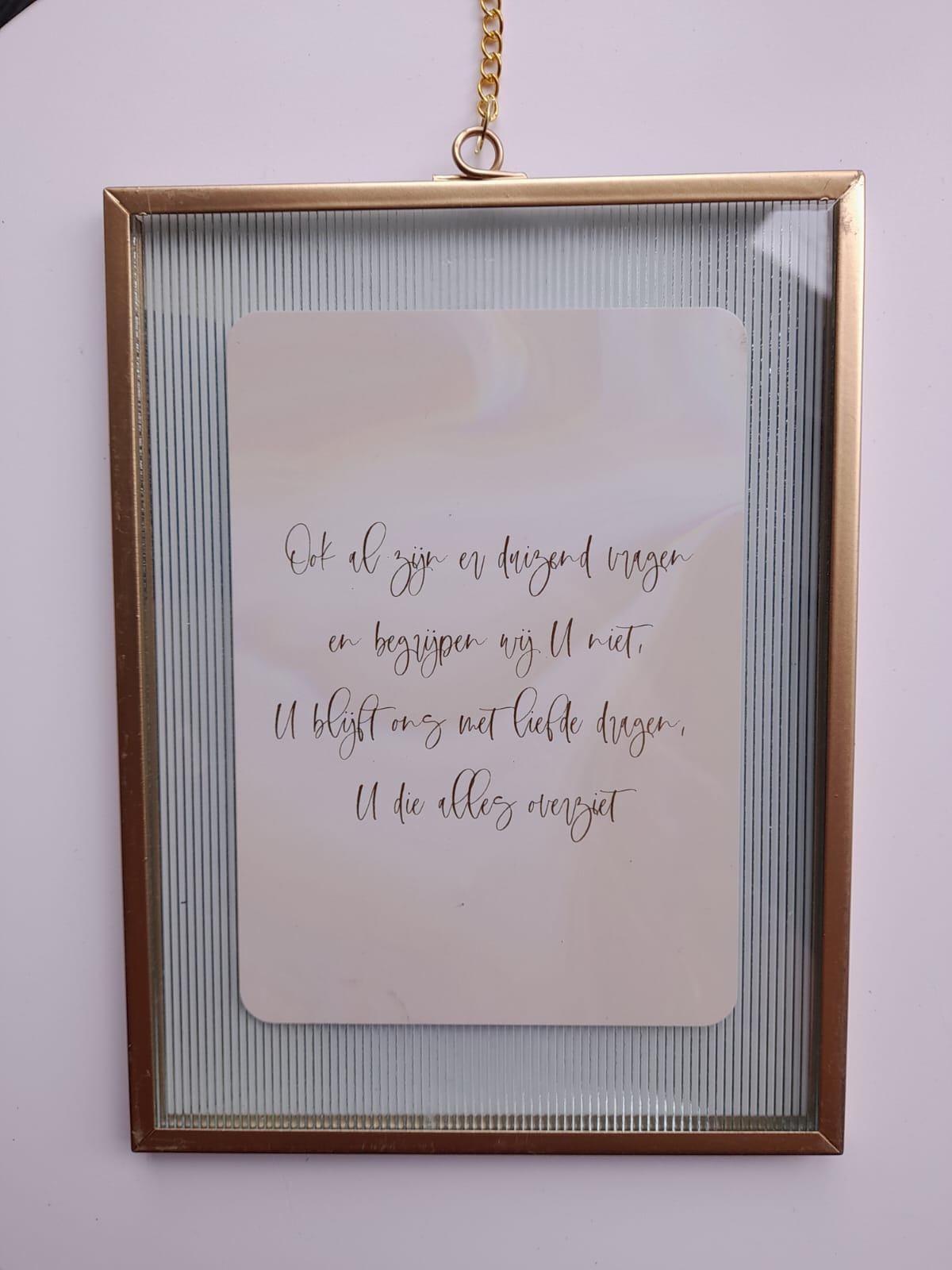 Gouden hang lijstje met kaart