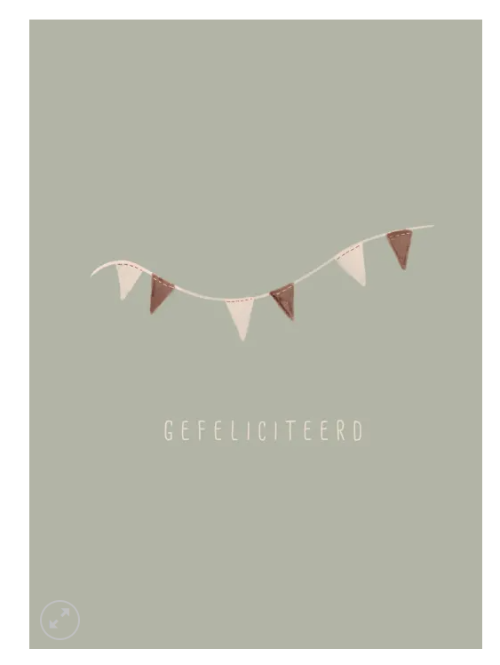 Gefeliciteerd - groen - 35