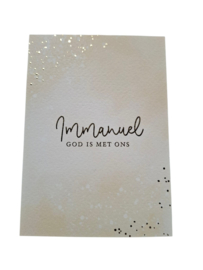Kerstkaart Immanuel met goudfolie van LiefWoord