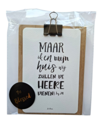 A6 Klembordje met kaart Maar ik en mijn huis....