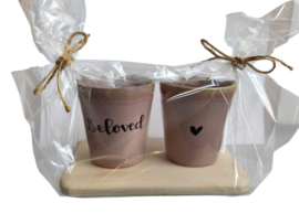 Cadeauplankje - met 2 mokjes