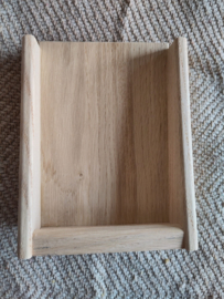 Staande eikenhouten houder  voor de 52 bijbelkaarten (kaarten excl)