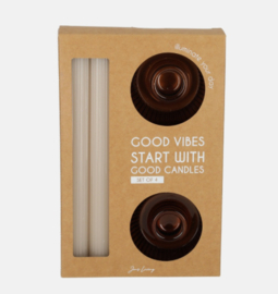 Giftset 2 Kandelaren en kaarsen Jens Living