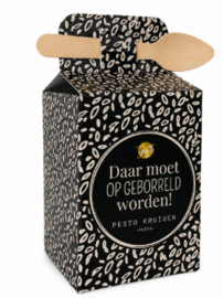 Pesto kruiden - Daar moet opgeborreld worden!
