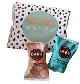 Bedankt voor het schooljaar doosje met luxe choco-marshmallows