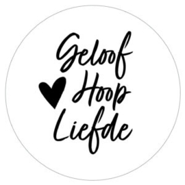 Muurcirkel Geloof Hoop Liefde - Studio Stien