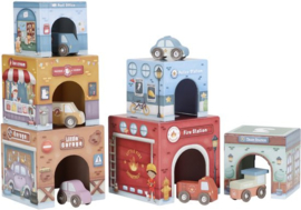 Stapelblokken met auto's