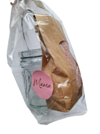 Glazen waxinelichtje met waxkaars