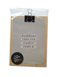 Kaart papa op klembord