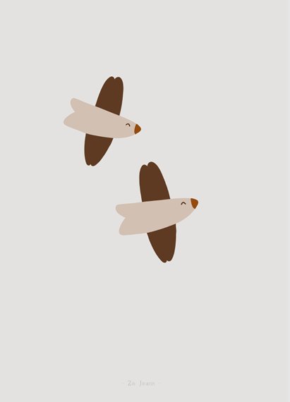 Kaart -  Twee vogeltjes