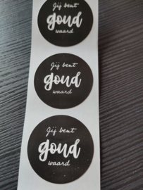 Sluitsticker 'Jij bent goud waard'