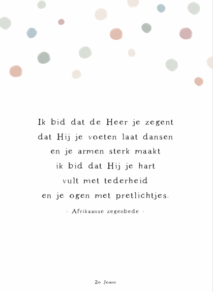 Kaart - Afrikaanse zegenbede
