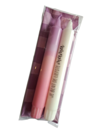 Kaarsenset de liefste mama en een dipdye kaars