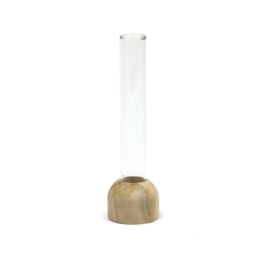 Ideas 4 Seasons Glazen Reageerbuis Met Houten Voet 15 X Ø2cm