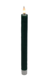 Led Dinner Candle Green Rustic