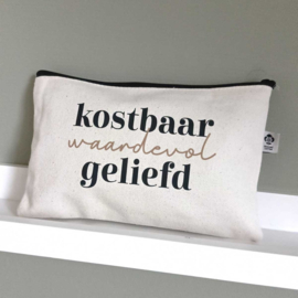 Etui / Make-up tasje - Kostbaar Waardevol Geliefd