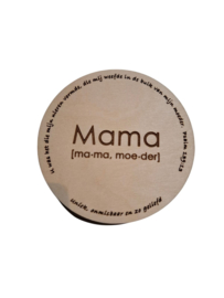 Houten onderzetter mama