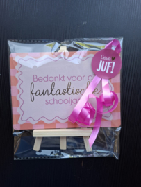 Kaart bedankt voor het fantastische schooljaar op ezeltje