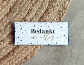 Reep chocola - Bedankt voor alles