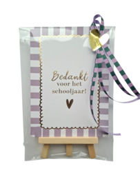 Kaart bedankt voor het fantastische schooljaar op ezeltje