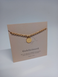 Gouden armband - Gefeliciteerd - Dagelijkse Broodkruimels