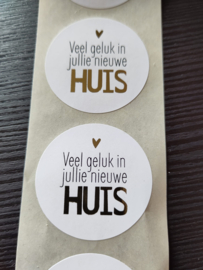 Sluitsticker - 'Veel geluk in jullie nieuwe huis'