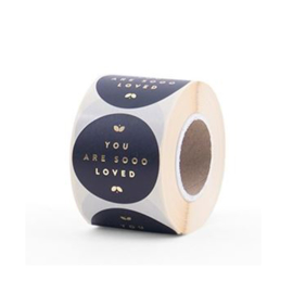 Sluitsticker 'You are sooo loved' - zwart