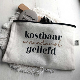 Etui / Make-up tasje - Kostbaar Waardevol Geliefd