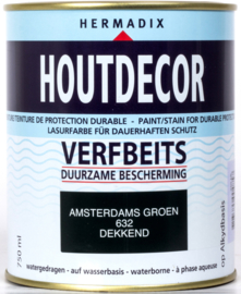 Hermadix Houtdecor Verfbeits Amsterdams Groen 632 750 ml