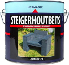 Hermadix Steigerhoutbeits Antraciet 2,5 liter