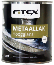 4 keer 2,5 liter Fitex Metaallak Hoogglans