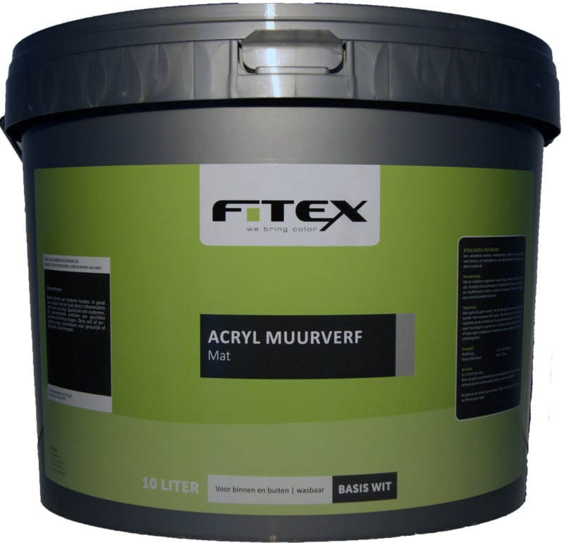 Fitex Acryl Muurverf Wit 10 Fitex Muurverf binnen | AltijdVerf