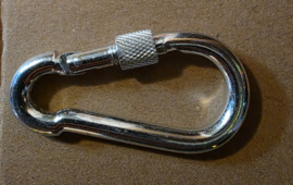 Karabijnhaak verzinkt met schroefsluiting 7x70 mm SWL 130
