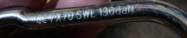 Karabijnhaak verzinkt met schroefsluiting 7x70 mm SWL 130
