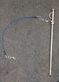 Stake-out 1 dog ( Pin with cable and carabiner ) 60 or 75 cm