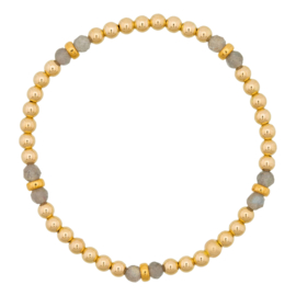 Gold bracelet with Labrdorite beads #4