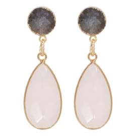 Rosequartz earrings