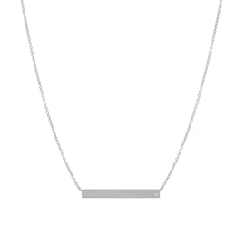 JSA exclusive Gold necklace with bar + diamond