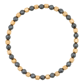 Gold &Hematite bead bracelet #4