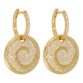 Gold Zirconia rings with Zirconia coins