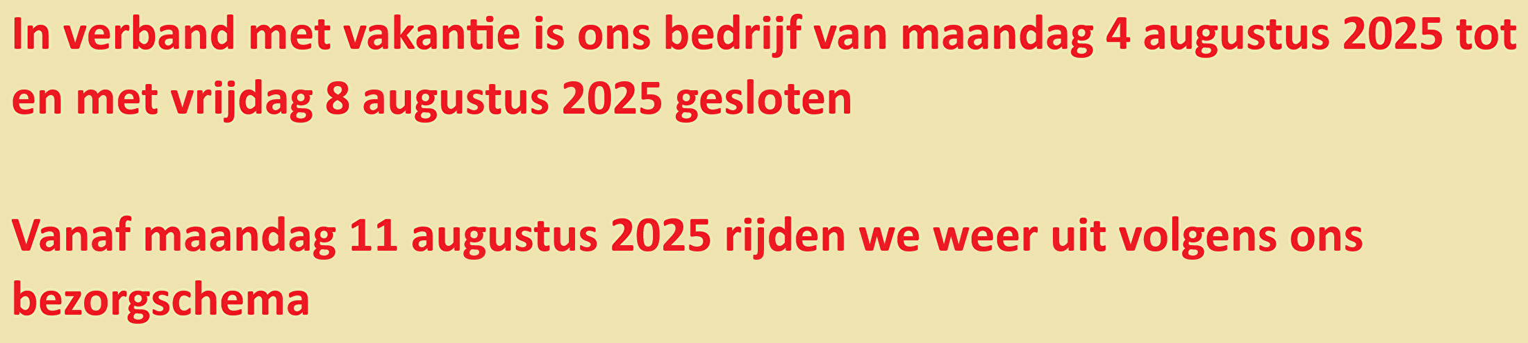 zomervakantie 2025