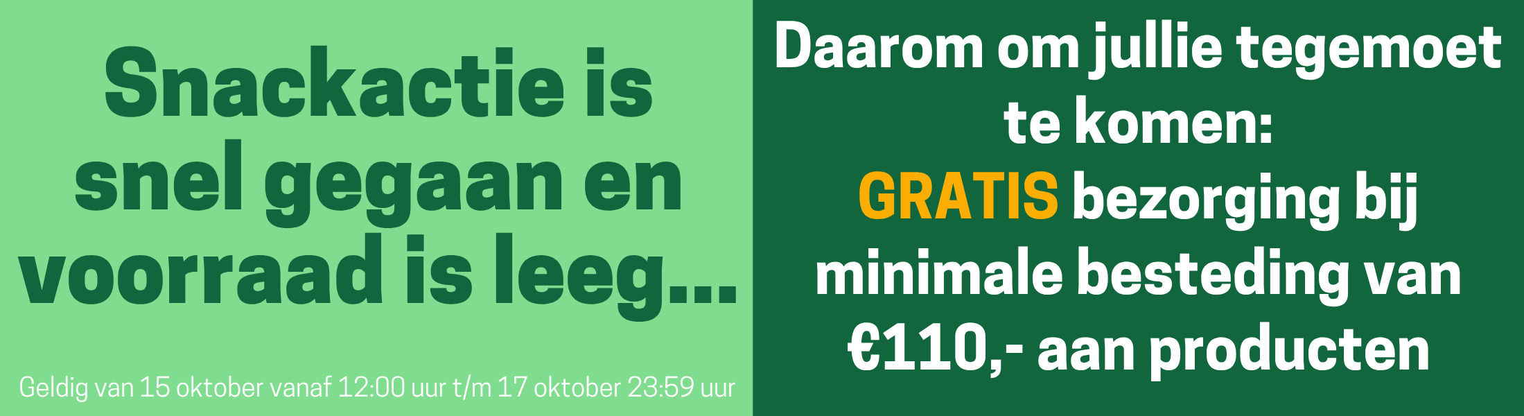 gratis bezorging okt 2026