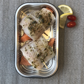 Zalm/panga ovenschaal