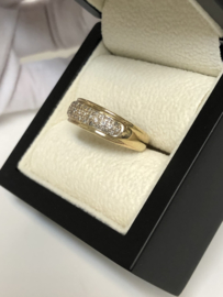 14 K Gouden Bandring 0.25 crt Briljantgeslepen Diamant H / SI2-P1