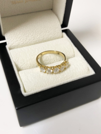18 K Gouden Rijring 1.05 Crt Briljant Geslepen Diamant E/F-VS1/2 Incl Certificaat