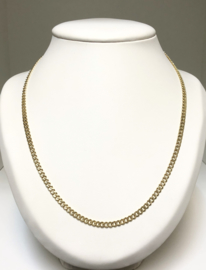 14 K Massief Gouden Gourmet Schakel Ketting - 60 cm / 19,3 g